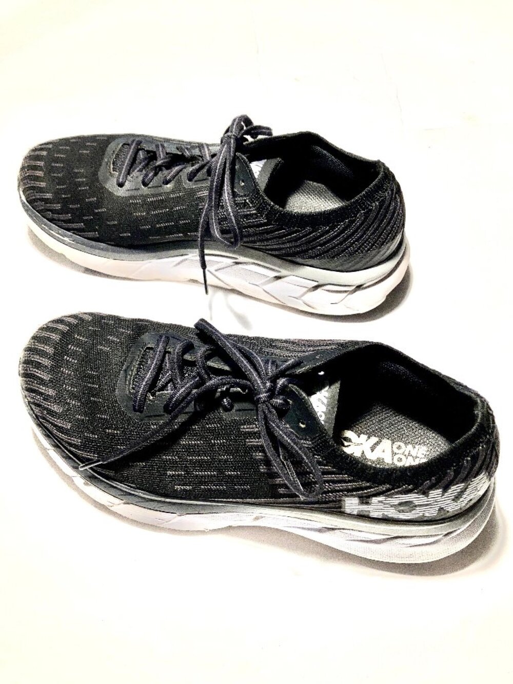 Hoka One One Clifton 5 Knit Cushioned Running Shoes